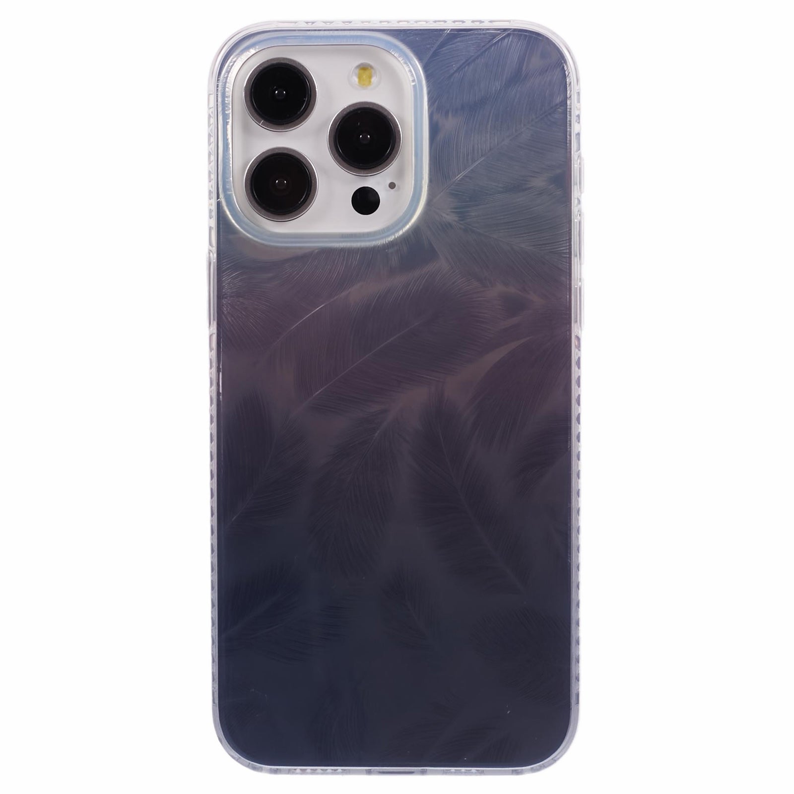 MP Series For iPhone 13 Pro Case TPU+Acrylic Gradient Feather Pattern IMD Phone Cover MP Series For iPhone 13 Pro Case TPU+Acrylic Gradient Feather Pattern IMD Phone Cover